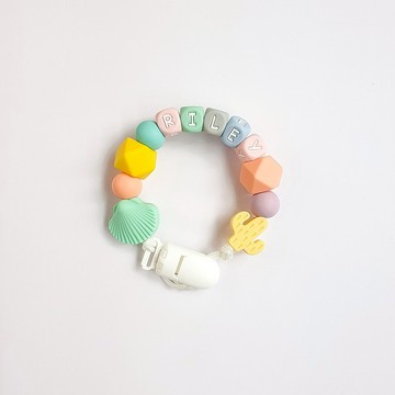 RILEY 彩色 奶嘴鍊夾 / 客製化奶嘴鏈 可套香草奶嘴 (27cm)