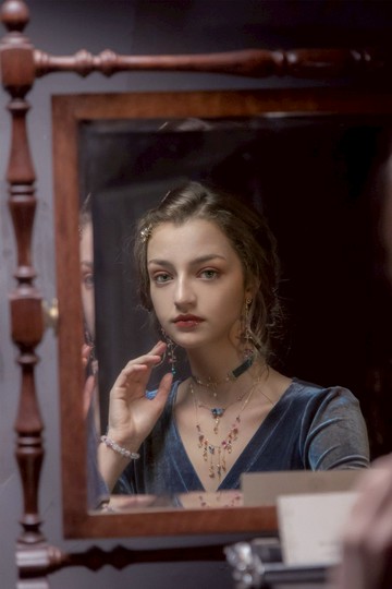 Valeria 婓夜 : 月夜三重奏小花純銀項鍊套裝