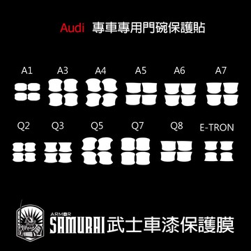 奧迪Audi專用門碗車門把手透明保護膜