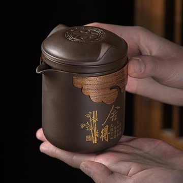 原礦紫砂茶壺茶水分離帶內膽蓋碗茶杯套裝家用辦公功夫茶具泡茶器