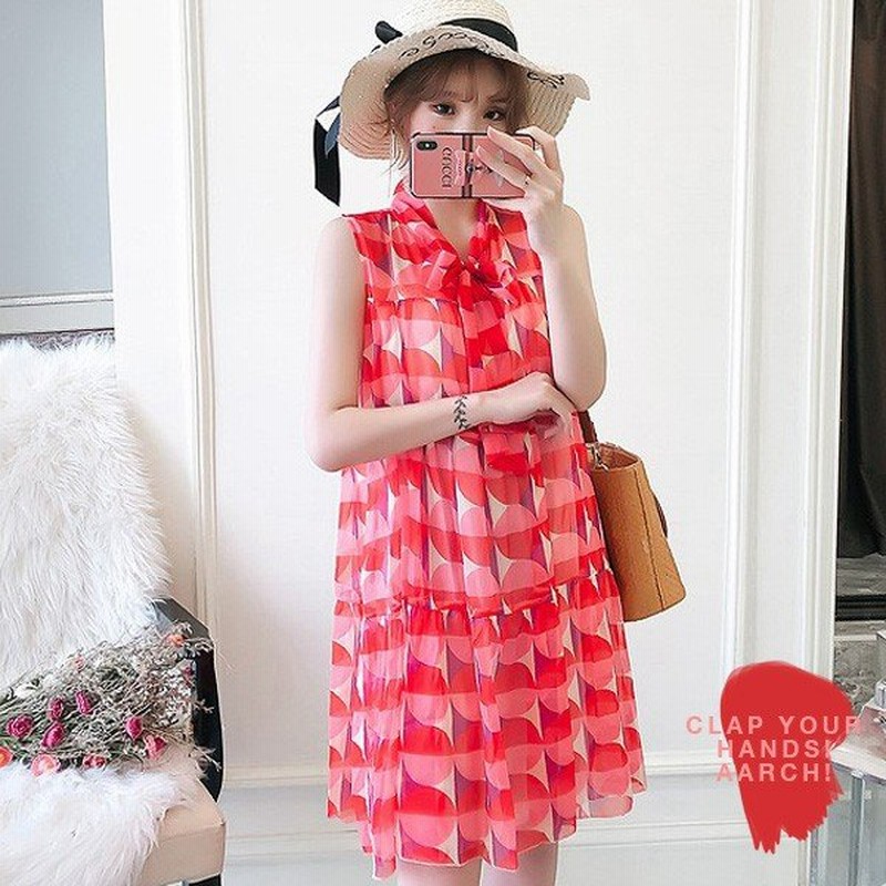 大きいサイズ おおきいサイズ レディース ファッション リボン襟 レトロ モダン アールデコ調 総柄 フレア ワンピース Ll 3l 4l 5l 6l 春夏 通販 Lineポイント最大0 5 Get Lineショッピング