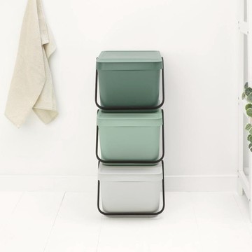 可疊式置物桶20L (月牙白/仙綠色) 月牙白