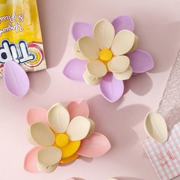 Lestar 冰箱磁吸雙層花食品封口夾