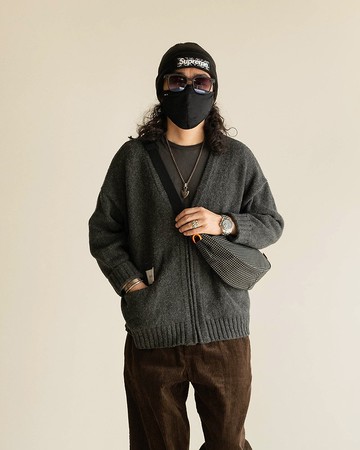 復古黑白格紋斜挎包 潮流撞色餃子包