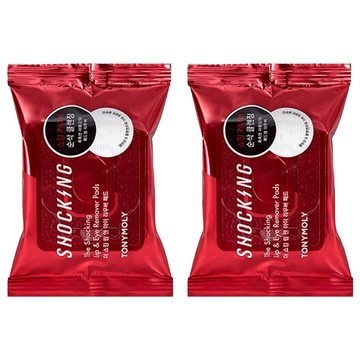 TONYMOLY The Shocking 眼唇卸妝棉  溫和護理眼周唇周  55g  30片  2包