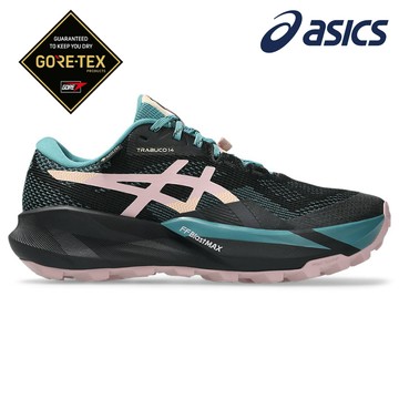 ASICS亞瑟士 女 TRABUCO 14 GTX 越野跑鞋【一般楦】1012B936-001 黑-粉紅｜防水透氣 橡膠大底 輕量化