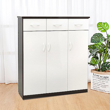 Boden-防潮防蛀 防水塑鋼3.2尺三門三抽鞋櫃(五色可選)-97x34x117cm