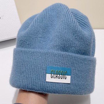 帽子男冬季保暖白色毛線帽女針織帽女秋冬休閑百搭情侶戶外包頭帽