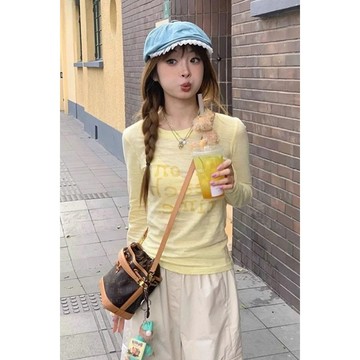 夏季必備🌞 兩件套裝防曬罩衫女春夏季薄款修身辣妹長袖t恤上衣內搭吊帶背心