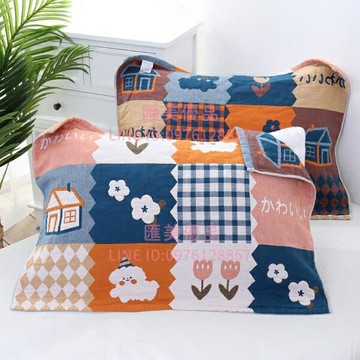 一對裝 枕巾純棉枕頭高級大號加大加厚大氣款單人全棉蓋巾【聚寶屋】