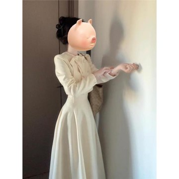 法式富家千金小香風連衣裙子女秋冬小個子套裝學院風高級感一整套