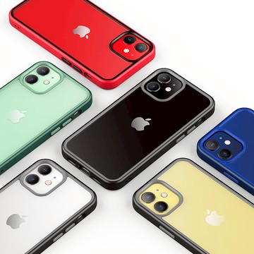 【下殺5折出清】OMIA｜iPhone12 絢彩雙色背透防摔手機殼