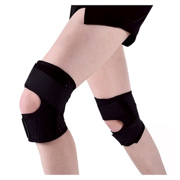 LEADER X 超薄款運動防護 螺旋加壓雙彈簧支撐減震髕骨帶 2只入 黑色 S  1組