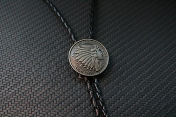 印第安人头像保罗领带bolotie礼盒装