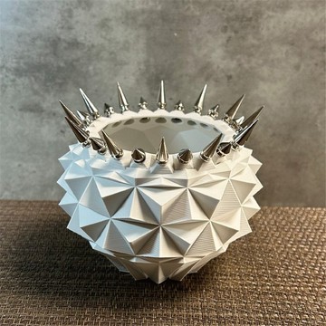 原創設計 K12 錐STUDS_02 M 2.5號 霧面白 銀色鉚釘 手作
