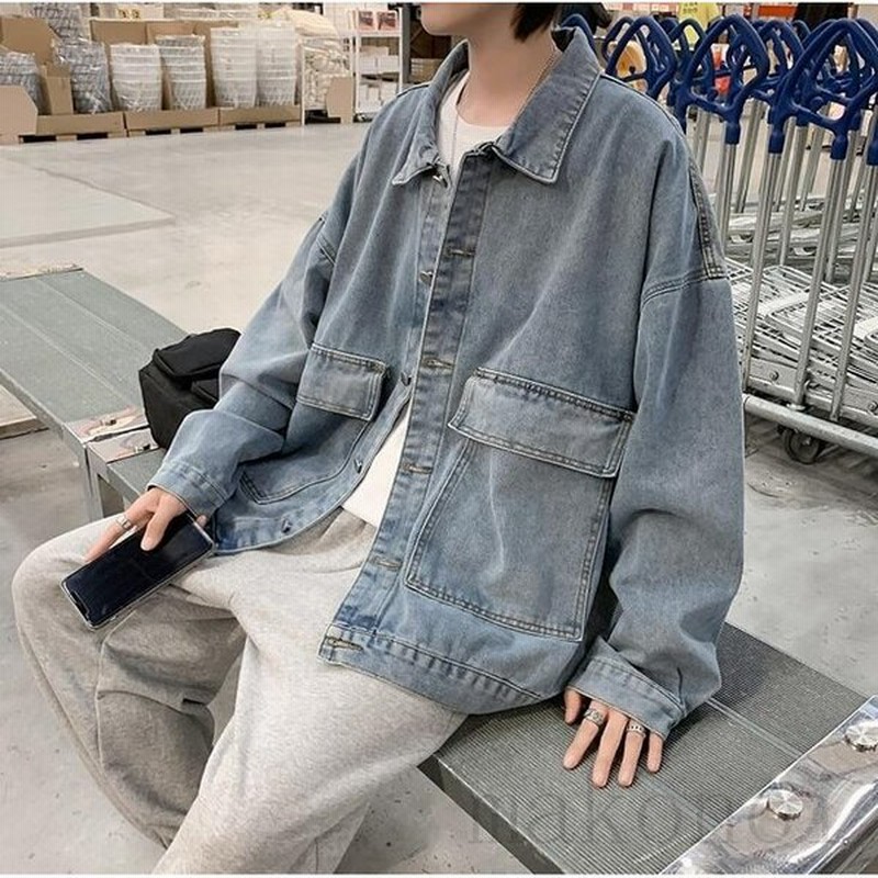 秋新作 デニムジャケット メンズ Gジャン 長袖 ノーカラー デニムコート ショート丈 カジュアル アウター 春秋 おしゃれ 男性 通販 Lineポイント最大0 5 Get Lineショッピング