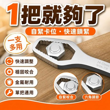 💥在臺24H💥德國自緊萬能扳手多功能雙頭獃闆子梅花眼鏡扳手萬用活動快速扳手 MJUW