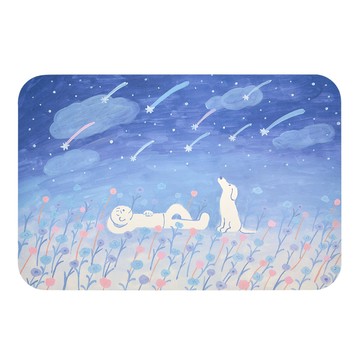 【OGL】軟式珪藻土吸水地墊 阿文設計師 60x40cm 向星空許願的話
