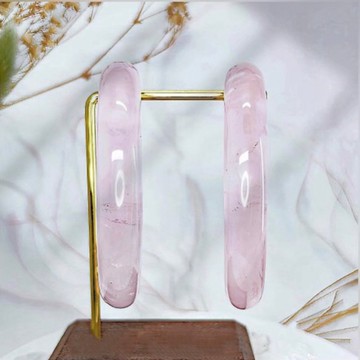 【粉晶圓條】冰透粉晶手鐲 極美芙蓉冰飄閃片