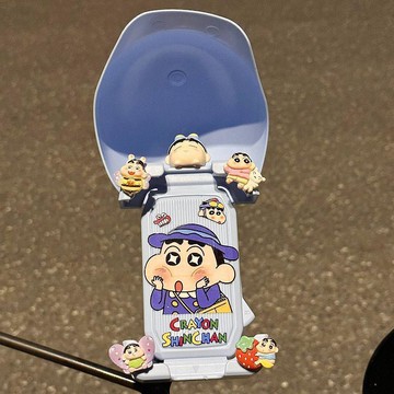 破盤下殺🌹機車手機架遮陽 騎行摩托車手機支架 八爪減震 導航固定座 手機雨傘 蠟筆小新電動車自行車手機支架小頭盔遮陽騎