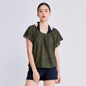 快速出貨  MIT 三件式泳裝含素面罩衫