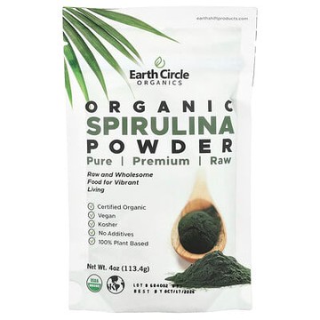 Earth Circle Organics, 有機螺旋藻粉，4 盎司（113.4 克）