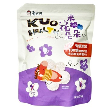 郭老師 米花朵朵寶寶米餅  25g  藍莓口味  1包