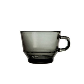 日本KINTO LUX 玻璃咖啡杯 250ml-煙燻灰