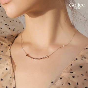【Gulicc】古莉可 項鍊 百搭笑臉鎖骨鍊