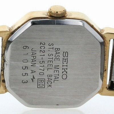 セイコー SEIKO オクタゴン ゴールドカラー 2C21-5170 クオーツ