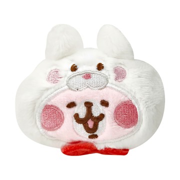 卡娜赫拉的小動物 兔裝手機支架 絨毛系列  白色 + 粉色  I13-M  兔兔 白色 + 粉色  1個