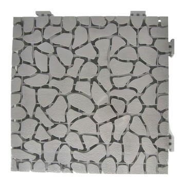 PMU 必美優 石紋組合地墊 Set 4片 耐磨/防滑 易排水  30 x 30cm  灰色  1組