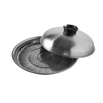 Arnest 日本製不銹鋼蒸盤+鍋蓋組(適用28-30cm鍋子)