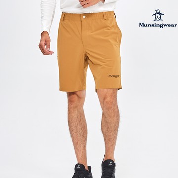【MUNSINGWEAR 企鵝】男款棕色S.Café®環保科技咖啡™紗涼感速乾防曬抑菌鬆緊腰頭設計休閒短褲 MGRL8507