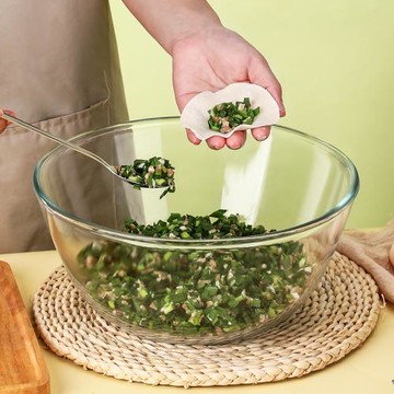 餃子餡專用盆包水餃調餡和餡涼菜拌菜盆家用玻璃沙拉攪拌和面盆碗