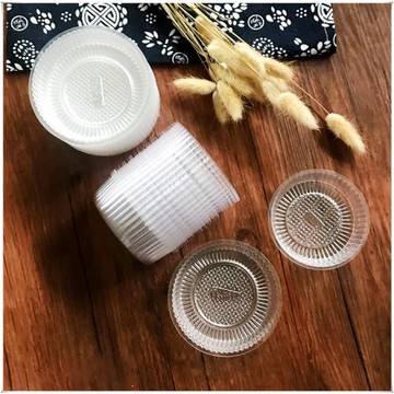 80克老婆餅內托鮮花餅吸塑透明圓托 淺底無蓋底托月餅托加厚100個