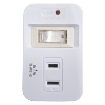 SinCyuan 欣銓 高溫斷電1開3插分接器 2孔  白色  1個  73mm