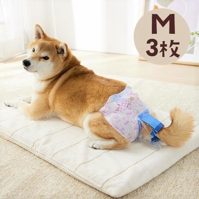 うんぽパンツ Ｍ・3枚　犬 おむつ 介護 おもらし シニア犬 老犬 トイレ補助 トイレトレーニング お留守番 ペット ペピイ PEPPY
