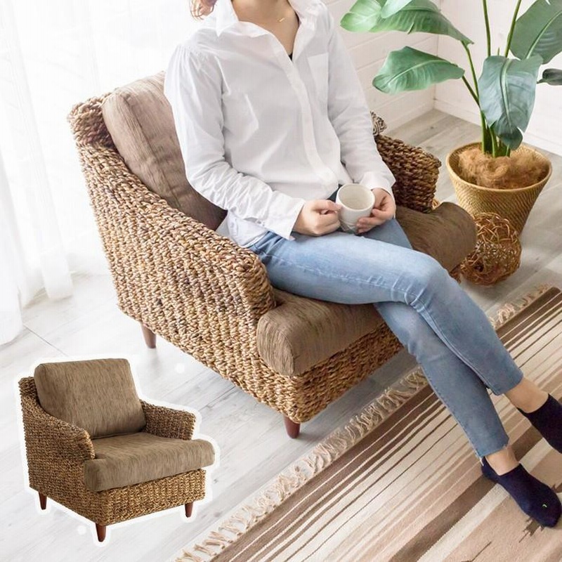 アバカソファ 1人掛け リゾート アジアン ソファ ソファー 1人掛け