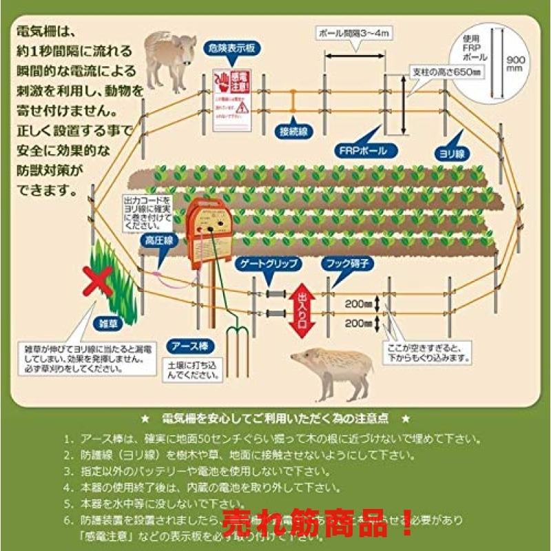 アポロ 電気柵用品 ポールガイシ AP-PG103C