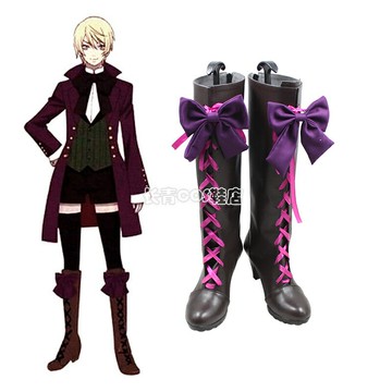 黑執事Ⅱ-阿洛伊斯·托蘭西 cosplay鞋cos靴來圖定做PU皮革支持定