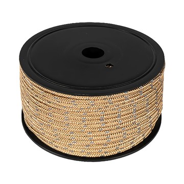 CLS 高強度滌綸反光營繩 1條  繩粗6mm x 長50m  卡其色