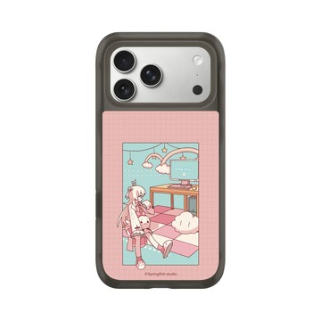 iPhone 17 Pro Max AirX 本質黑 - 瑟拉斯蒂歐 - 白白虹 - 初始OP晃晃腿白比手機殼殼