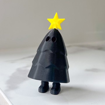 Zou 聖誕樹 7 公分 - 黑體 / 聖誕節模型 7 公分黑