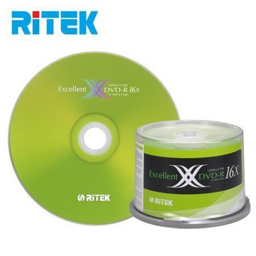 錸德RITEK DVD-R X系列燒錄片/50片/布丁筒