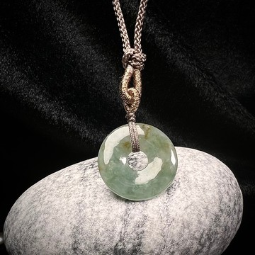 【願‧平安】冰綠翡翠平安扣項鍊 | 天然緬甸玉A貨翡翠 | 送禮