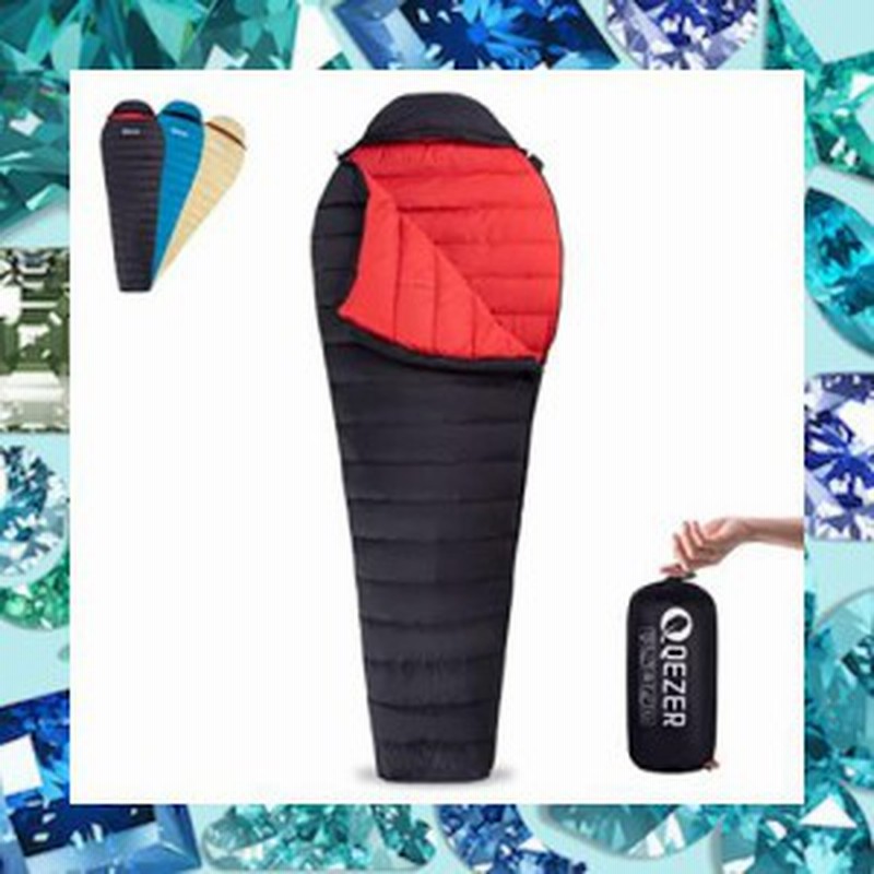 中古］QEZER ダウンシュラフ 600FP春夏秋 ブルー