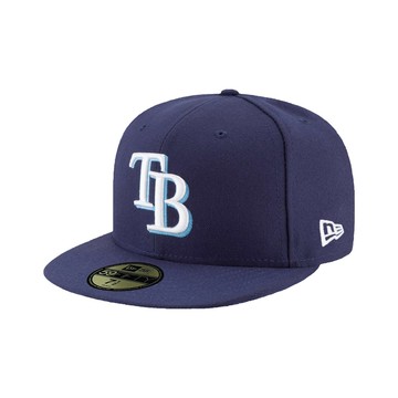 NEW ERA 59FIFTY 5950 MLB 球員帽 塔帕灣光芒 魔鬼魚_客場 藍紫 棒球 全封⫷ScrewCap⫸