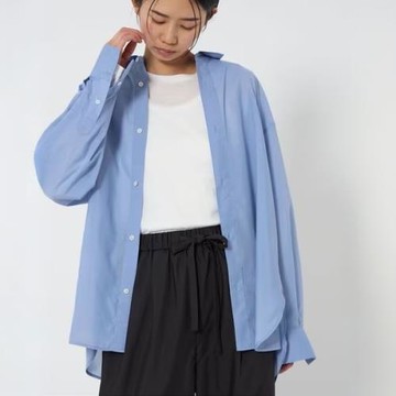 日單 基礎寬松 微透涼感清爽 長袖襯衫 開衫25G