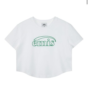 韓國 EMIS 短版 女款 短袖 圓領 弧形下擺 四色 /預購